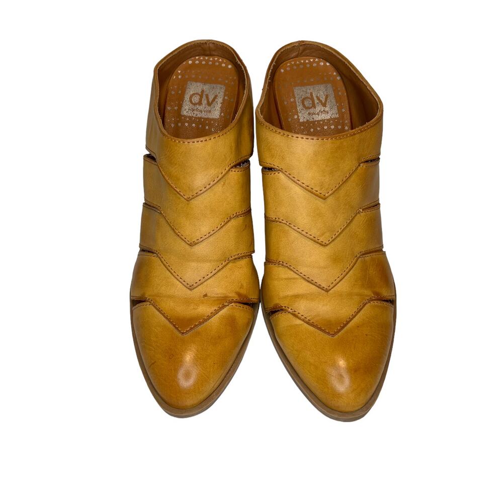 Dolce Vita Brown Leather Slip On Block Heel Mules women Size 9.5 - Picture 4 of 13